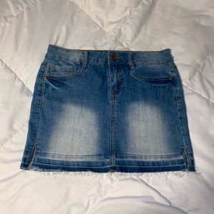 mini denim skirt
